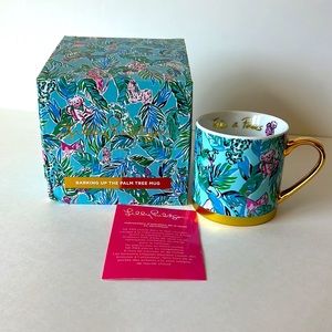 Lilly Pulitzer Barking Up a Palm Tree Mug- NIB